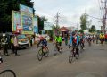 Sinergitas Koramil dan Polsek Driyorejo, Amankan Rombongan Gowes Pangdam V Brawijaya