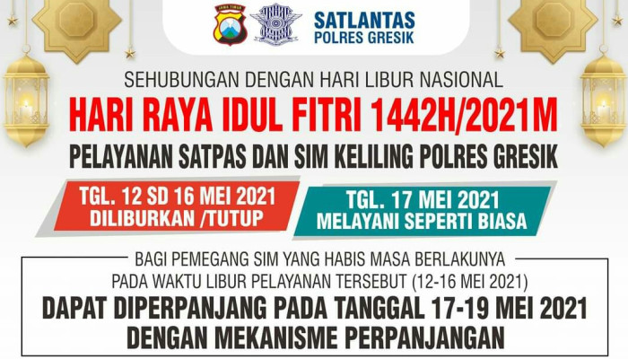 Pelayanan Satpas Dan Sim Keliling Libur Saat Lebaran, Begini Mekanismenya