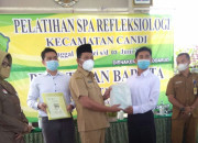 Wabup Sidoarjo Subandi, Buka Pelatihan Spa Refleksiologi Dan Barista Di Kecamatan Candi