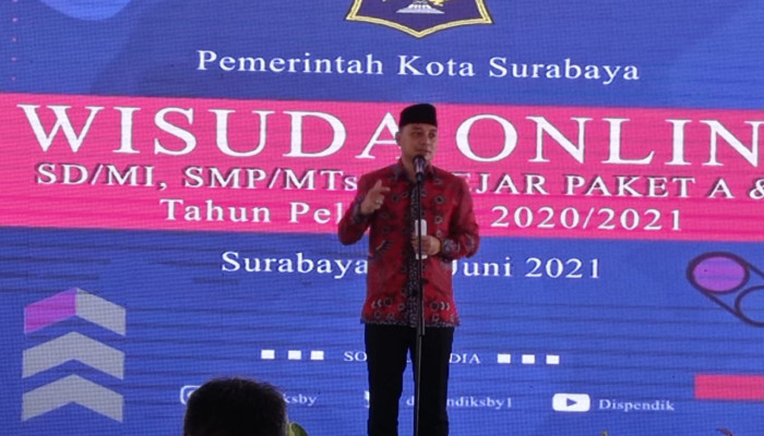 Wali Kota Surabaya Eri Cahyadi Mewisuda Online Tingkat Sd Dan Smp Sederajat