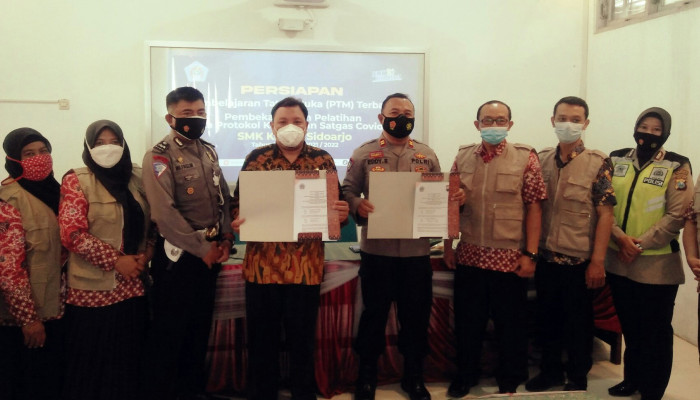 Smk Krian 1 Sidoarjo Gelar Mou Dengan Satgas Covid-19, Siap Ptm