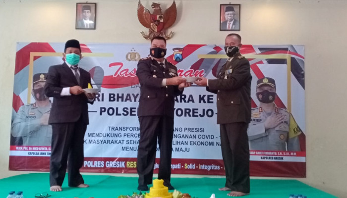Tiga Pilar Driyorejo Ikuti Upacara Hari Bhayangkara Ke-75 Secara Virtual