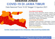 Cek Disini, Status Zona Merah Dan Orange Di Kabupaten/Kota Provinsi Jawa Timur