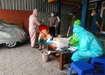 Jajaran Polsek Wonoayu dan Satgas Covid-19 Gelar Tracing di Desa Becirongengor