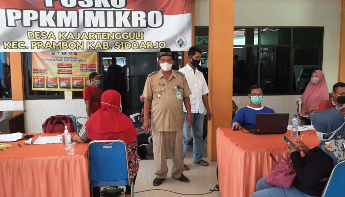 Vaksinasi Tahap 3 Di Gelar Pemdes Kajartengguli Kecamatan Prambon, Sidoarjo