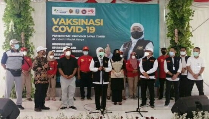 Selama 3 Hari, Pemprov Jatim Adakan Vaksinasi Pekerja Di Industri Padat Karya Mojokerto