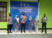 Kapolresta Sidoarjo, Kombes Pol Kusumo Wahyu Bintoro Kunjungi Vaksinasi Di Smk Krian 1