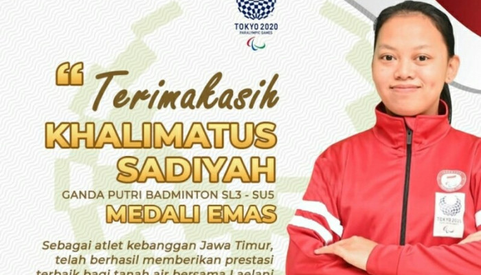 Khalimatus Sadiyah Raih Medali Emas Paralimpiade Tokyo 2020