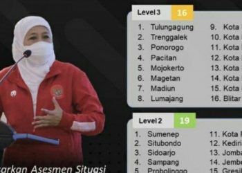Bebas Zona Merah Terlepas Level 4, Gubernur Khofifah Ucapkan Terima Kasih