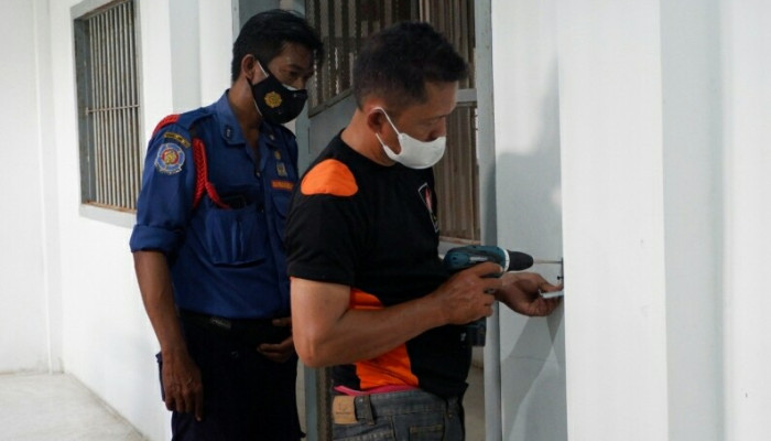 Pemasangan Apar Di Rutan Perempuan Kanwil Kemenkumham Jatim