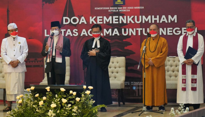 Kemenkumham Gelar Doa Bersama Untuk Negeri, Dihadiri Perwakilan 5 Pemuka Agama