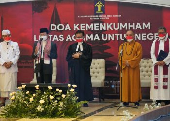 Kemenkumham Gelar Doa Bersama untuk Negeri, Dihadiri Perwakilan 5 Pemuka Agama