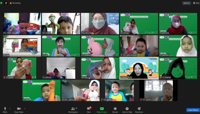 Sd Al Muslim Sidoarjo Adakan Fun Family Outbound Virtual