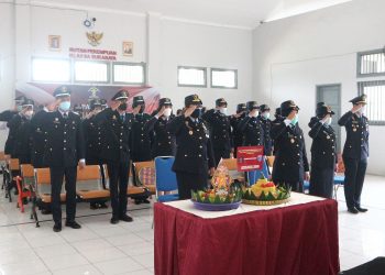 Rutan Perempuan Surabaya Ikuti Upacara Peringatan Hari Dharma Karyadhika Tahun 2021 Secara Virtual