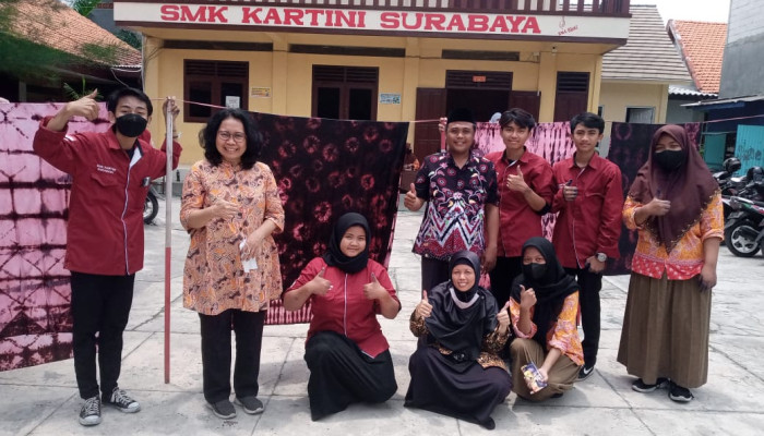 Smk Kartini Surabaya Membuat Kain Ikat Sibori Jepang