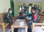 Personel Satgas Pamtas Yonif 742/Swy Laksanakan Swab Antigen