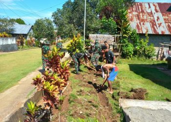 Pos 2 Loloda Satgas Pamrahwan Yonif Raider Khusus 732/Banau Bantu Monitoring, Pembangunan Aliran Air Bersih Desa Laba Kecil