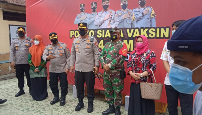 Launching Posko Siaga Vaksin 24 Jam Di Mapolsek Krian Polresta Sidoarjo
