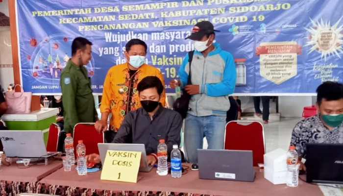 Sebanyak 800 Dosis Vaksin Di Sediakan Desa Semampir﻿, Berharap Tidak Ada Gelombang Ketiga