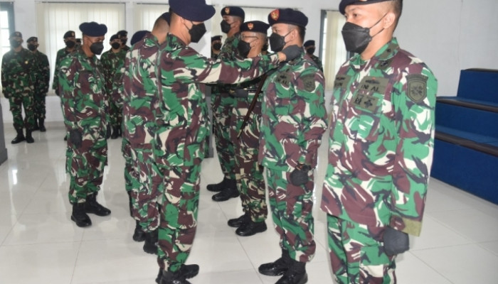 Komandan Satkor Koarmada Ii, Kolonel Laut (P) Pimpin Upacara Pengukuhan Jabatan