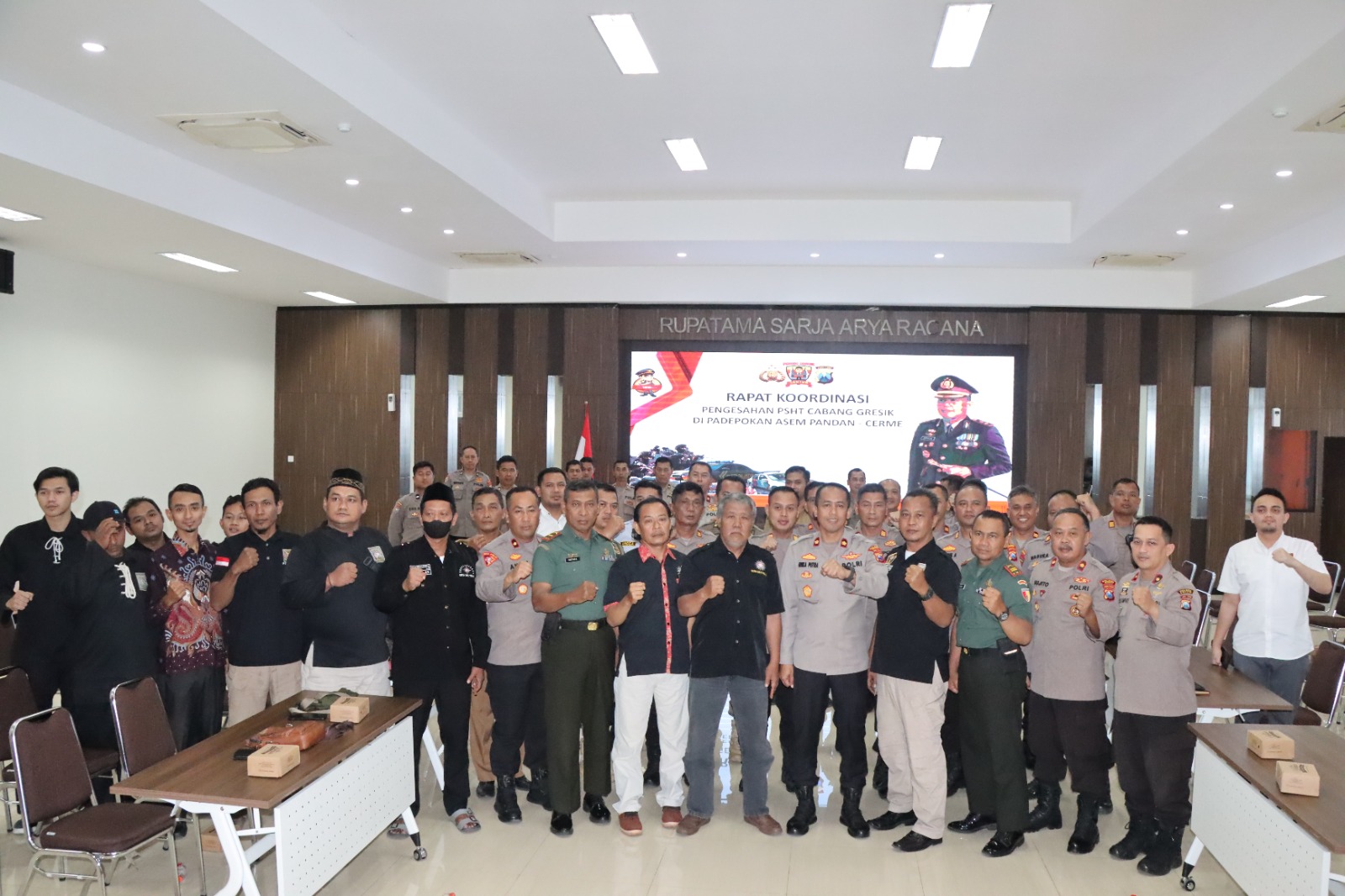 Polres Gresik Gelar Rakor PAM Jelang Kegiatan Uji Kelayakan Calon Warga PSHT