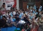 Tim Pemenangan Posko Prabowo Gibran Nobar Bareng Di Jalan Kartini Sidoarjo