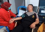 Anggota Polres Nganjuk Ramai-Ramai Donorkan Darahnya Bantu Penuhi Stok Pmi 