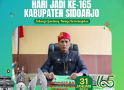 Kepala Bkd Kabupaten Sidoarjo Mengucapkan Harjadsa Ke-165