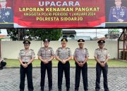 7 Personil Polsek Sidoarjo Kota Naik Pangkat