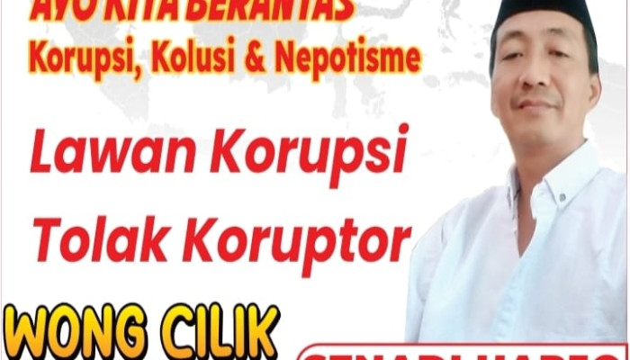 Pendiri Wong Cilik Yo Iso Dadi Pemimpin, Senadi Harjo : Ayo Bersatu Lawan Korupsi, Tolak Koruptor 