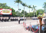 Apel Gelar Pasukan Polres Nganjuk Dan Kodim 0810/Nganjuk Dalam Rangka Bulan Bakti Tni –Polri Tahun 2024