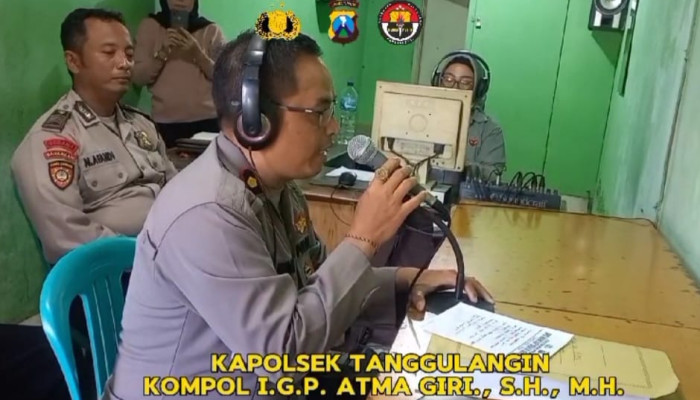 Kapolsek Tanggulangin Kunjungi Radio Vanila Fm, Sampaikan Himbauan Pemilu Damai