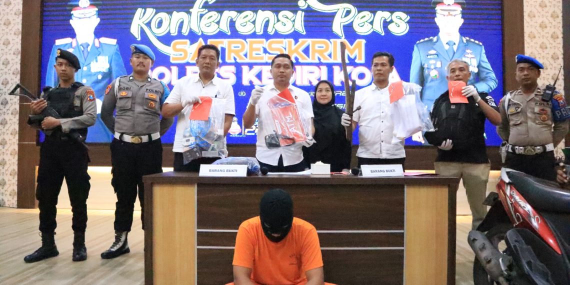 Polres Kediri Kota Berhasil Ungkap Kasus Curat di 2 TKP dalam Semalam