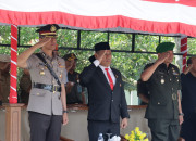 Kapolres Magetan Hadiri Sertijab Komandan Secata Rindam V/Brw Dan Tradisi Satuan Warga Rindam V/Brw