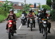 Kendarai Motor Trail, Tiga Pilar Gedangan Patroli Berkeliling Pantau Pencoblosan Ke Tps
