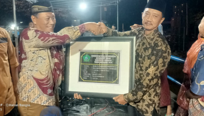 Jembatan Pelangi Diresmikan Kepala Desa Krembangan Usai Rehabilitasi