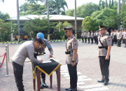 Kapolres Nganjuk Pimpin Serah Terima Jabatan Kasat Intelkam