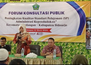 Camat Gedangan Resmi Membuka Forum Konsultasi Publik Di Aula Pendopo Kecamatan