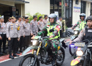 Polres Nganjuk Gelar Patroli Gabungan Skala Besar Amankan Kegiatan Takbiran 2024
