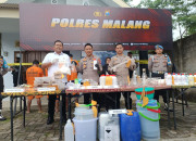 Polres Malang Bongkar Pabrik Narkoba Rumahan Terbesar Di Jatim, Sudah Beroperasi 4 Bulan