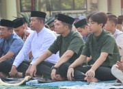 Kapolres Gelar Shalat Idul Fitri 1 Syawal 1445 H Bersama Keluarga Besar Polres Nganjuk