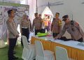 Kapolsek Sidoarjo Kota Dampingi Kapolresta Sidoarjo Kunker Pos PAM Alun Alun