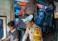 Antisipasi Libur Sekolah Polres Nganjuk Gelar Ram Check Secara Acak Bagi Armada Bus 