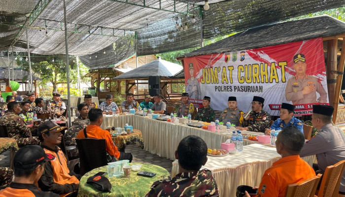 Mempererat Tali Silaturahmi Polri Dengan Masyarakat, Polres Pasuruan Gelar Jum’At Curhat