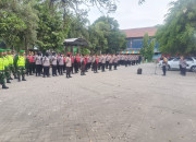 Cek Kesiapan Personil Pengamanan Pengajian Gus Iqdam, Polres Pasuruan Bersama Instansi Terkait Melaksanakan Apel Pengamanan