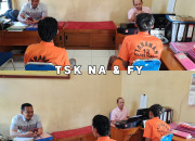 Tim Patroli Polsek Kertosono, Polres Nganjuk Tangkap Dua Pemuda Yang Membawa Sajam Jenis Celurit