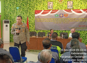 Pembinaan Dan Pemberdayaan Satlinmas Tingkat Pedesaan Kecamatan Gedangan Mulai Dibuka 