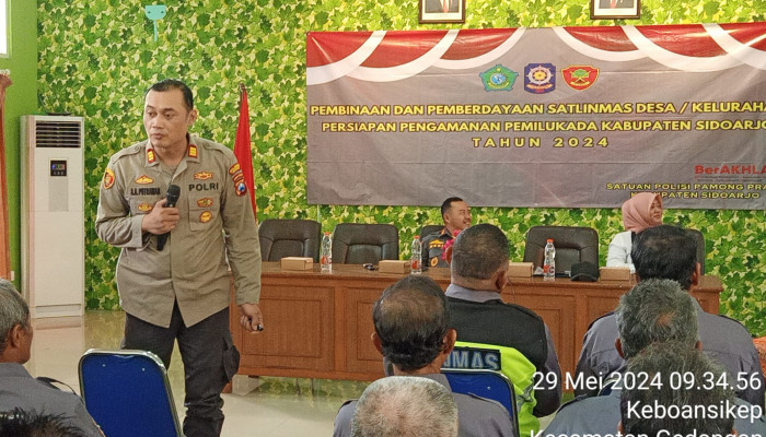 Pembinaan Dan Pemberdayaan Satlinmas Tingkat Pedesaan Kecamatan Gedangan Mulai Dibuka 