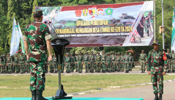 Tmmd Ke-120 Kodim 0816/Sidoarjo Resmi Ditutup Namun Kebersamaan Dan Gotong Royong Harus Tetap Terjalin