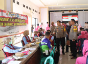 Polres Nganjuk Gelar Bakti Kesehatan Donor Darah Dan Vaksinasi Influenza Dalam Rangka Hut Bhayangkara Ke 78